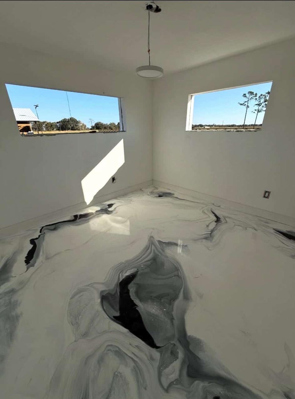 Marble-Effect Epoxy Room